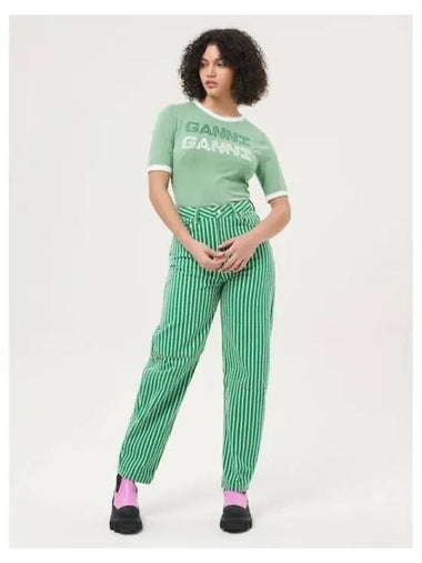 Striped Denim Stary Kelly Green Domestic Product GM0022112557076 - GANNI - BALAAN 1