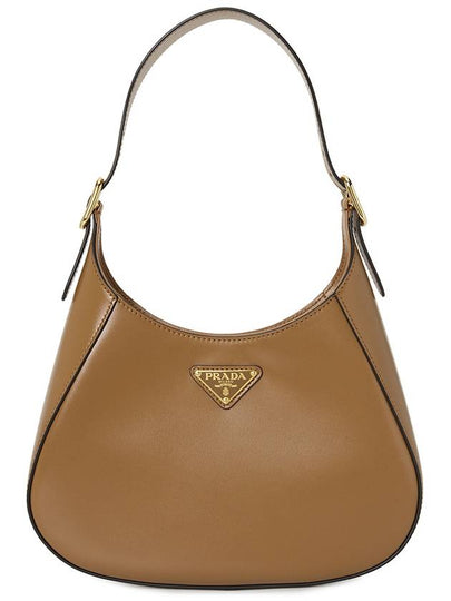 Medium Leather Shoulder Bag Brown - PRADA - BALAAN 2