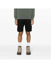 Logo Cotton Slim Cargo Shorts Black - STONE ISLAND - BALAAN 2