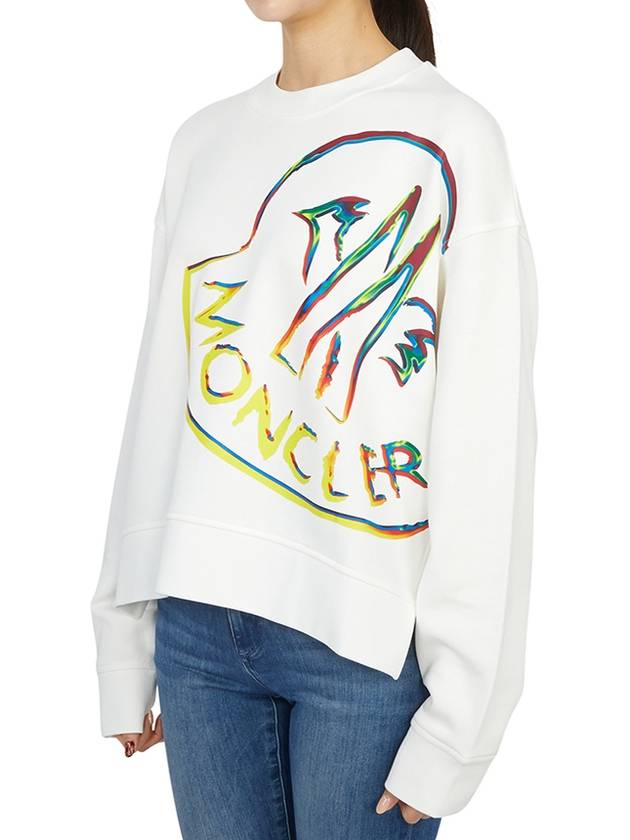 Logo Print Long Sleeve T-Shirt White - MONCLER - BALAAN 3