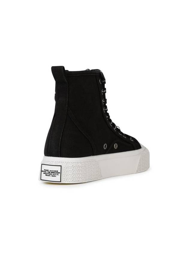 Marc Jacobs 'The High Top' Black Canvas Sneakers - MARC JACOBS - BALAAN 3