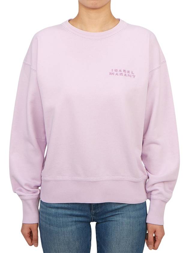 Shard Embroidered Logo Sweatshirt Lilac - ISABEL MARANT - BALAAN 4