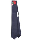 Rose Icon Classic Silk Tie Navy - THOM BROWNE - BALAAN 1