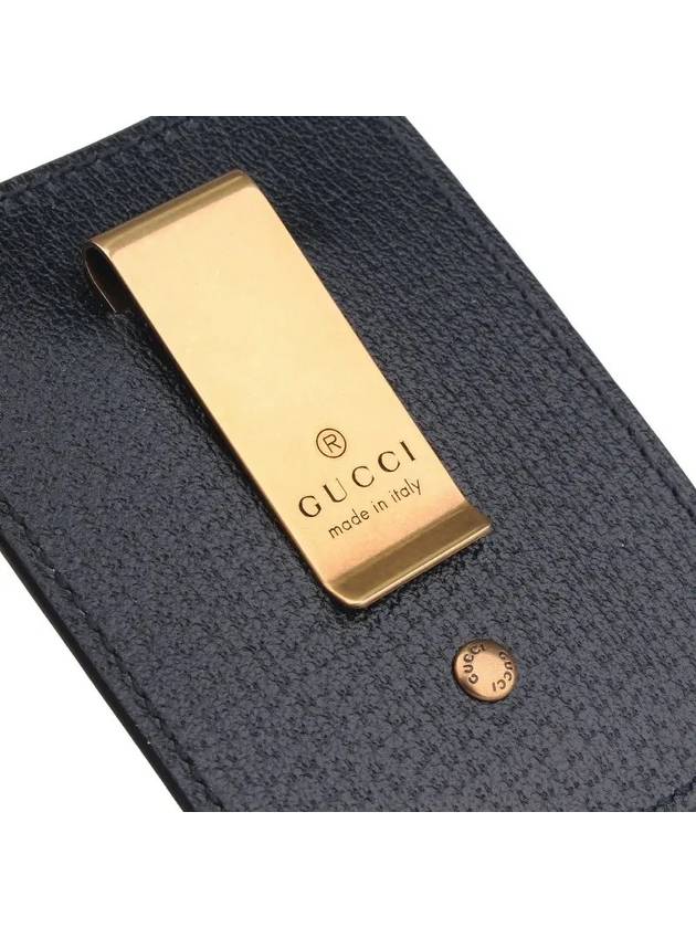 GG Marmont Leather Card Wallet Black - GUCCI - BALAAN 4