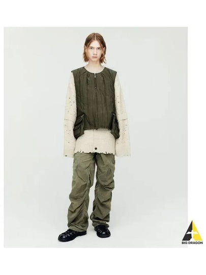 Wax Coated Padded Turtle Vest awa644m KHAKI - ANDERSSON BELL - BALAAN 2