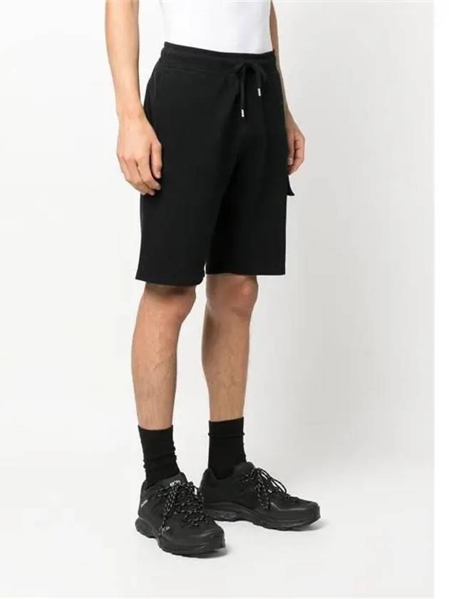 Bermuda Regular Fit Cargo Shorts Black - CP COMPANY - BALAAN 5