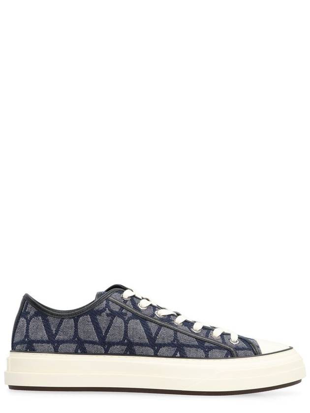 Toile Iconographe Low Top Sneakers Navy - VALENTINO - BALAAN 2