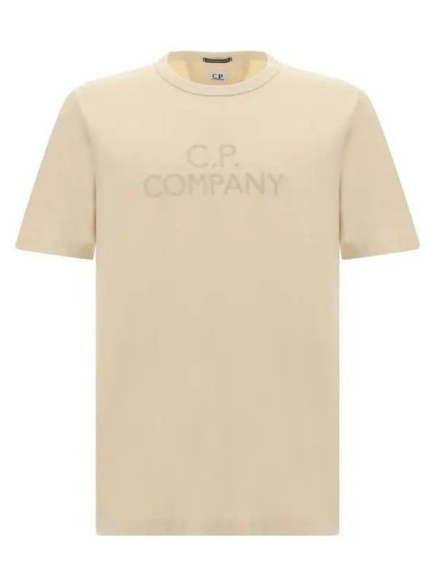 30/2 Mercerize Jersey Twist Short Sleeve T-Shirt Beige - CP COMPANY - BALAAN 1