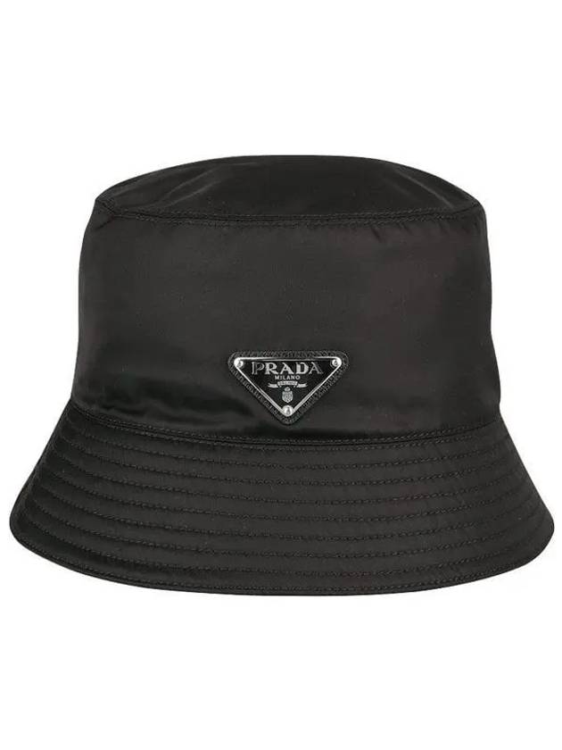 Triangle Logo Re-nylon Bucket Hat Black - PRADA - BALAAN 2