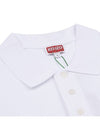 Boke Flower Embroidery Cotton Polo Shirt White - KENZO - BALAAN 7