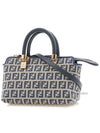 FF Small Fabric Tote Bag Blue - FENDI - BALAAN 3