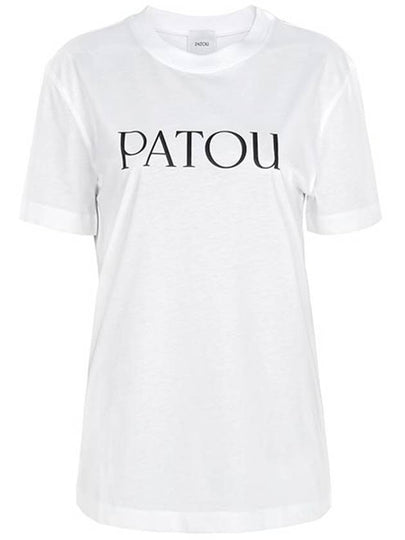 Logo Cotton Short Sleeve T-Shirt White - PATOU - BALAAN 2