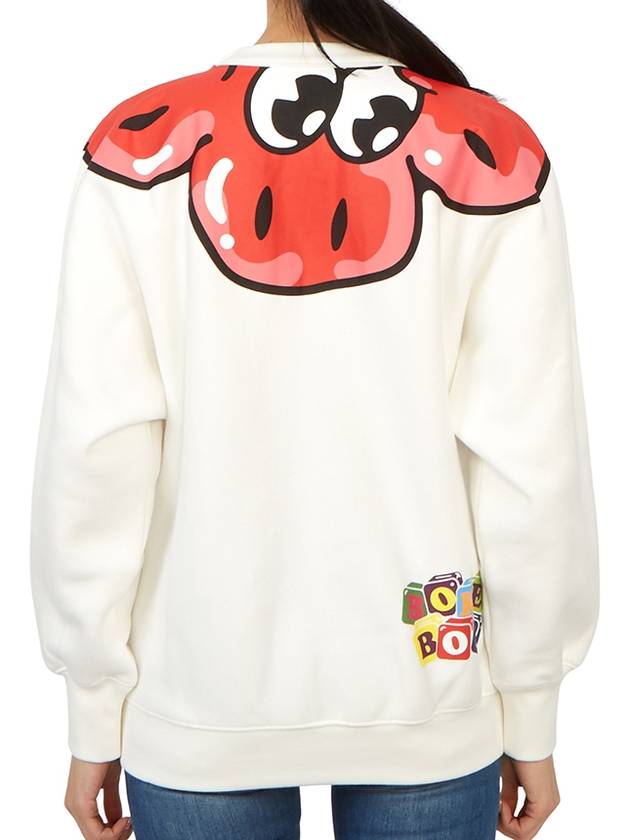 Boke Boy Flower Print Cotton Sweatshirt White - KENZO - BALAAN 5