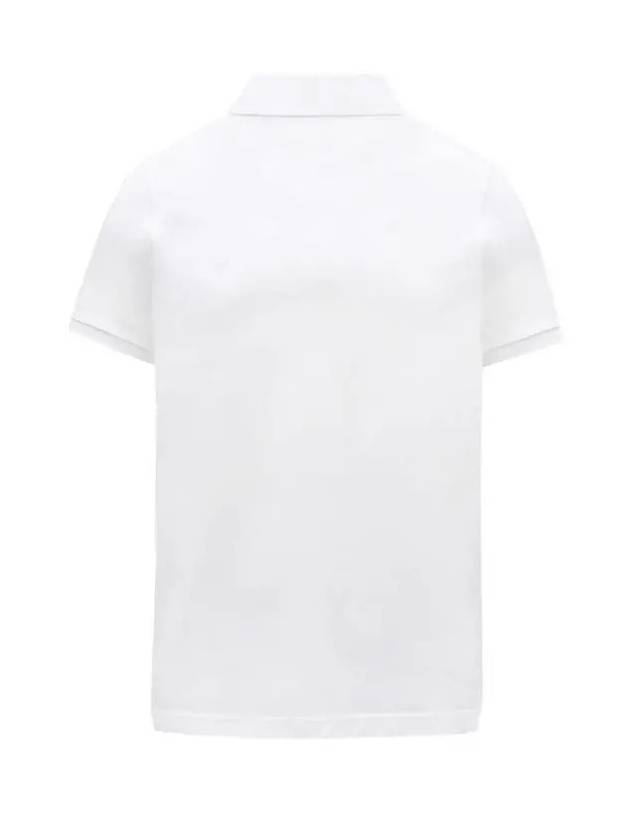 Logo Patch Short Sleeve Polo Shirt White - MONCLER - BALAAN 9