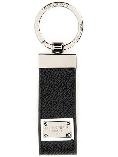 logo tag calfskin key holder black - DOLCE&GABBANA - BALAAN 2