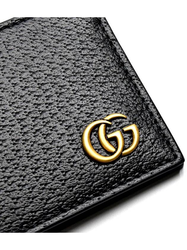 GG Marmont Leather Half Wallet Black - GUCCI - BALAAN 6