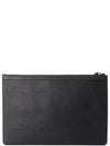 Bollis Large Recycled Leather Clutch Bag Black - BALLY - BALAAN 4