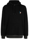 Zebra Motif Long Sleeve Hoodie Black - PAUL SMITH - BALAAN 1