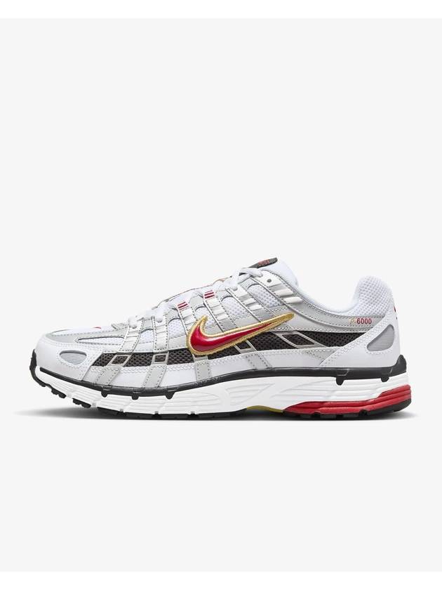 P 6000 Metallic Low Top Sneakers Silver Red - NIKE - BALAAN 2