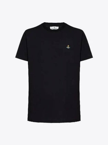 3G010013 J001M GO N401 ORB embroidered logo black short sleeve - VIVIENNE WESTWOOD - BALAAN 1