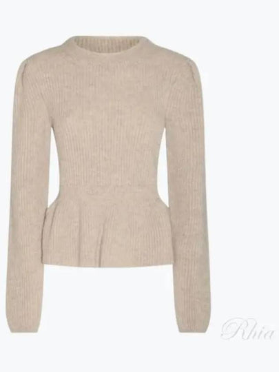 Wool Ribbed Knit Top Chalk - LEMAIRE - BALAAN 2