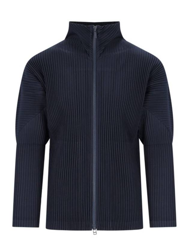 Pleated Full Zipper Cardigan Navy - ISSEY MIYAKE - BALAAN 2