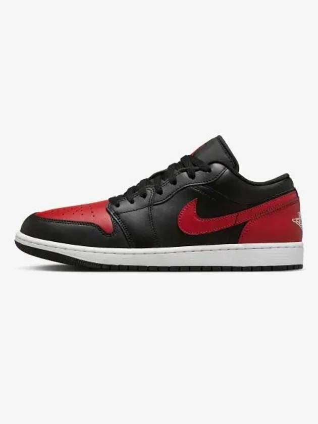 Air Jordan 1 Low Top Sneakers Black Red - NIKE - BALAAN 2