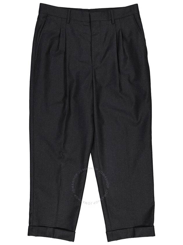 Men's Carrot Fit Turn-Up Straight Pants Grey - AMI - BALAAN 2