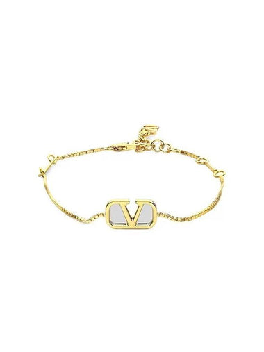 Valentino 3Y2J0Q67 MET Y44 J0Q67 Garavani V logo bracelet - RED VALENTINO - BALAAN 1