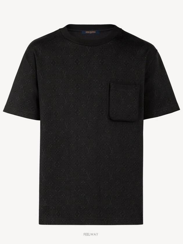 Signature 3D Pocket Monogram Short Sleeve T-Shirt Black - LOUIS VUITTON - BALAAN 5