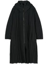 Edge Long Hooded Jacket Black - ISSEY MIYAKE - BALAAN 1