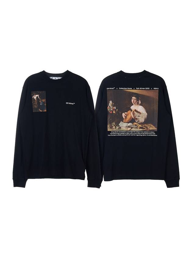 Caravaggio Print Sweatshirt OMAB064C99JER0081001 - OFF WHITE - BALAAN 1