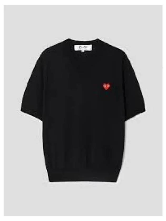 Red Heart Wappen Knit Top Black - COMME DES GARCONS - BALAAN 2