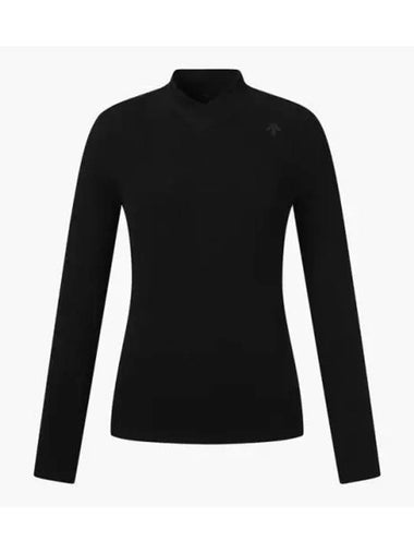 GOLF Women s Neck Color Contrast Detail Long Sleeve T Shirt - DESCENTE - BALAAN 1