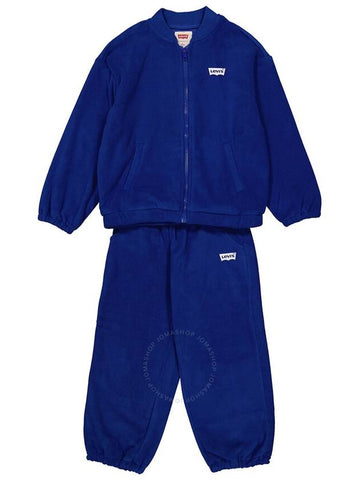 Levi's Boys Blue Quartz Logo Print Zip Up Tracksuit, Size 7 - LEVI'S - BALAAN 1