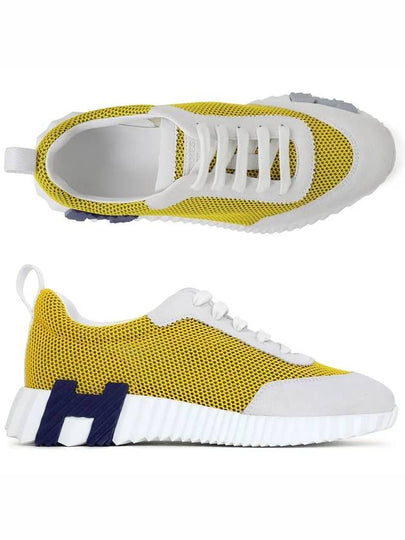 Bouncing Mesh Low Top Sneakers Jaune Topaze Blanc - HERMES - BALAAN 2