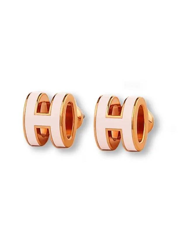 Mini Pop H Earrings Rose Gold - HERMES - BALAAN 2