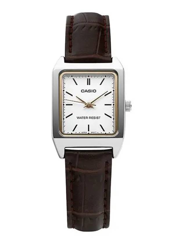 LTP V007L 7E2UDF Analog Square CSAT Student Women s Leather Watch - CASIO - BALAAN 3