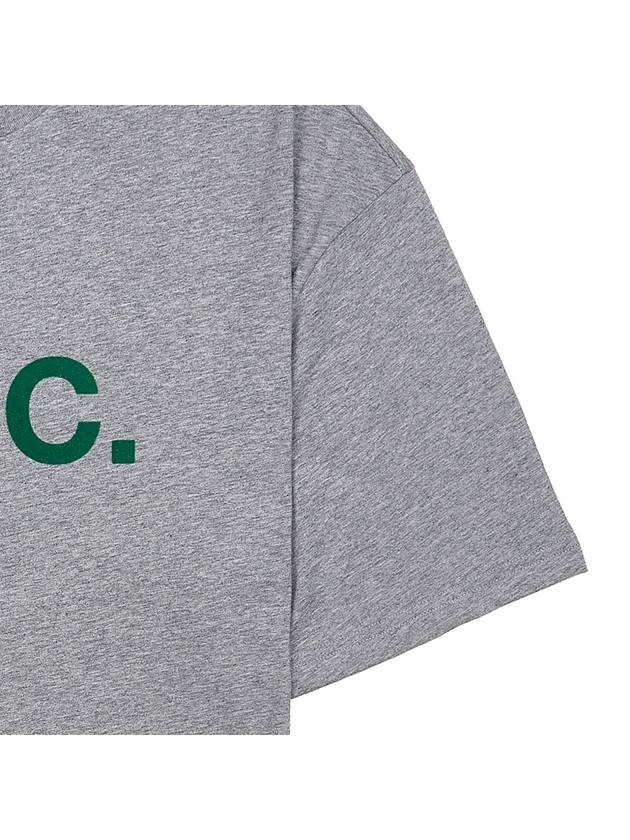 Logo Print Crew Neck Short Sleeve T-Shirt Grey - A.P.C. - BALAAN 7