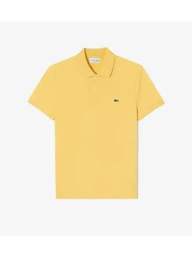 Men s Slim Fit Basic Polo Yellow - LACOSTE - BALAAN 1