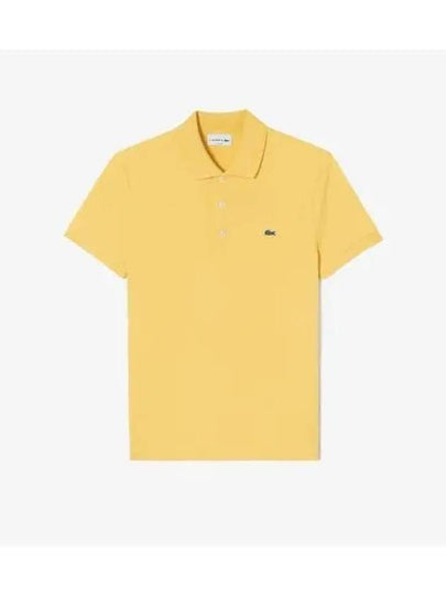 Men s Slim Fit Basic Polo Yellow - LACOSTE - BALAAN 1