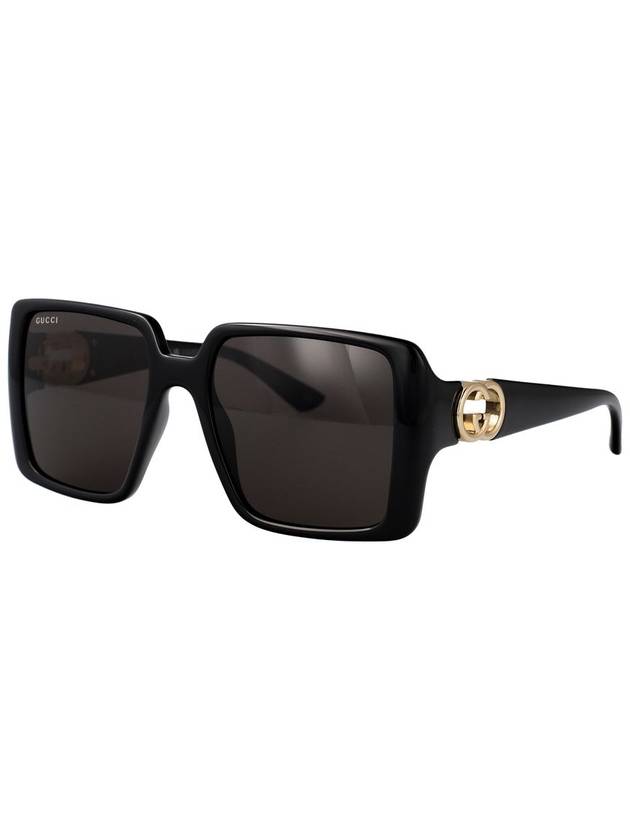 Eyewear Side Logo Square Frame Sunglasses Black - GUCCI - BALAAN 4