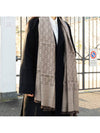 Large Silk Muffler Brown - GUCCI - BALAAN.