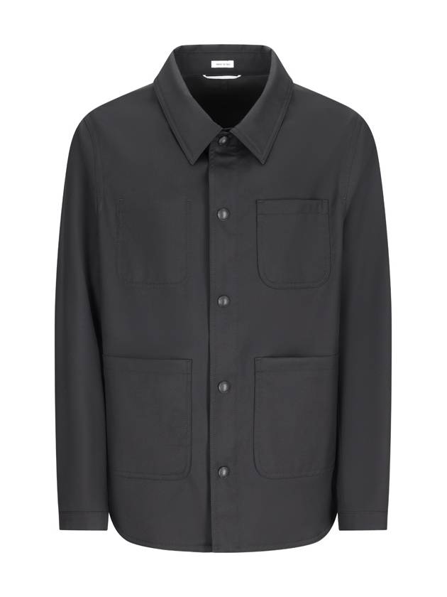 WOOL TWILL UTILITY JACKET - THOM BROWNE - BALAAN 1