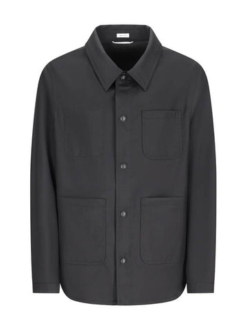 WOOL TWILL UTILITY JACKET - THOM BROWNE - BALAAN 1