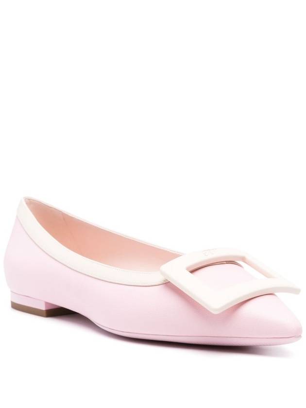 Gommettine Nappa Leather Flat Shoes Pink - ROGER VIVIER - BALAAN 3