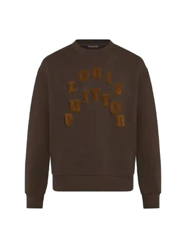 Tuffetage Crew Neck Cotton Sweatshirt Coffee - LOUIS VUITTON - BALAAN 1