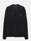 Keve Face Wool V-neck Cardigan Black - ACNE STUDIOS - BALAAN 2