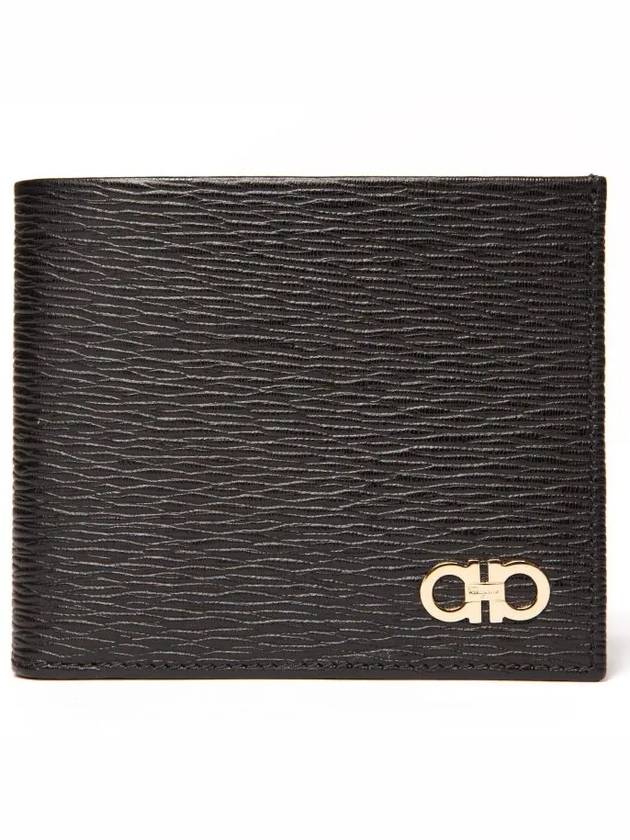 Gancini Half Wallet Black - SALVATORE FERRAGAMO - BALAAN 2