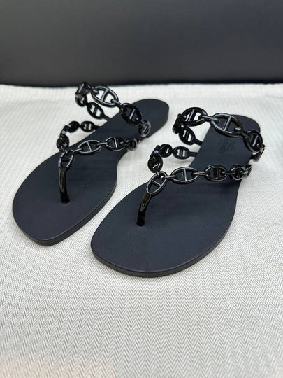 Island Sandals Noir - HERMES - BALAAN 2